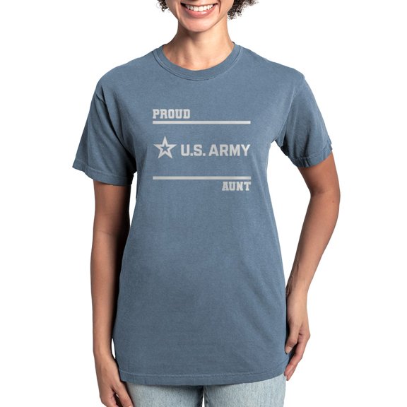 CafePress - Proud Army Aunt White T Shirt - Womens Comfort Colors® Shirt
