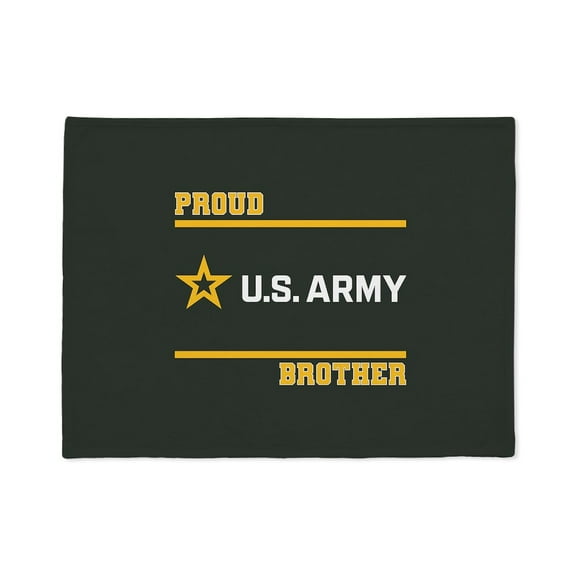 CafePress - Proud Army Brother White And Gold - Soft Fleece Throw Stadium Blanket, 30"x40"