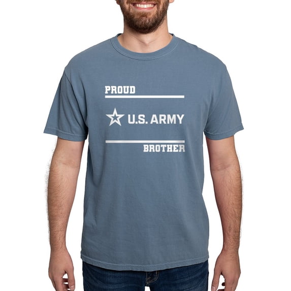 CafePress - Proud Army Brother White T Shirt - Mens Comfort Colors Shirt