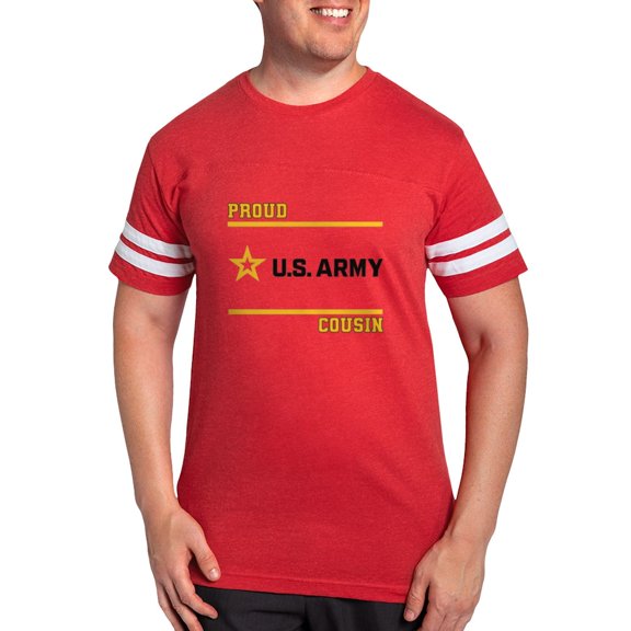 CafePress - Proud Army Cousin Black And Gold T Shirt - Mens Football Shirt