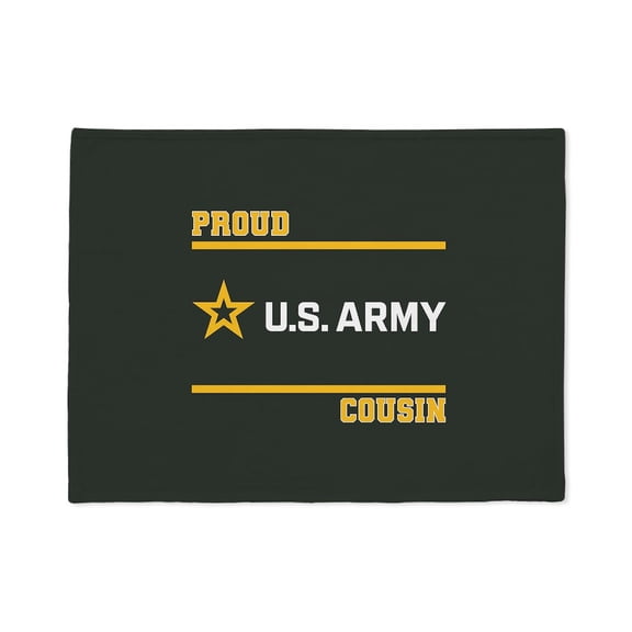 CafePress - Proud Army Cousin White And Gold - Soft Fleece Throw Stadium Blanket, 30"x40"