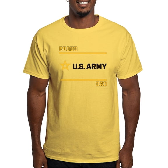 CafePress - Proud Army Dad Black And Gold T Shirt - Men's Classic Graphic T-Shirt