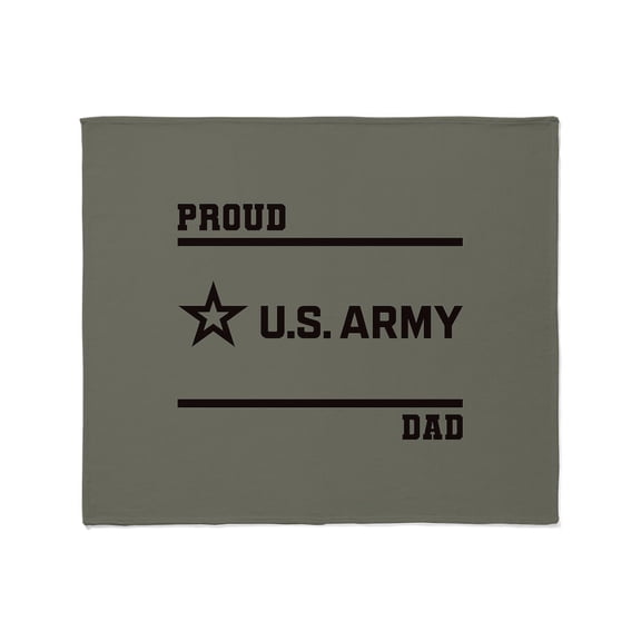 CafePress - Proud Army Dad Black - Soft Fleece Throw Blanket, 50"x60" for All Ages