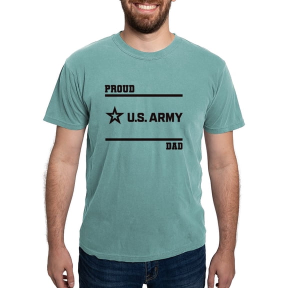 CafePress - Proud Army Dad Black T Shirt - Mens Comfort Colors Shirt