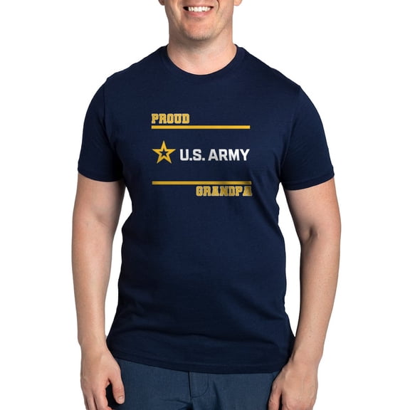 CafePress - Proud Army Grandpa White And Gold Men's Eco Sport T Shirt - Men's Dark Eco Sport T-Shirt
