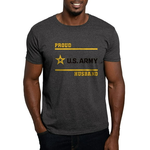 CafePress - Proud Army Husband Black And Gold T Shirt - Men's Classic Graphic Cotton T-Shirt
