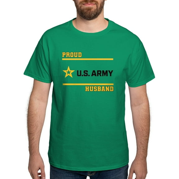 CafePress - Proud Army Husband Black And Gold T Shirt - Men's Classic Graphic Cotton T-Shirt