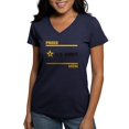 thumbnail image 1 of CafePress - Proud Army Mom Black And Gold T Shirt - Women's V-Neck Dark T-Shirt, 1 of 4