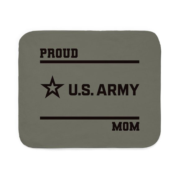 CafePress - Proud Army Mom Black - Sherpa Fleece Throw Blanket 60" x 50"