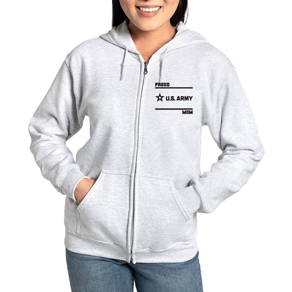 CafePress - Proud Army Mom Black Sweatshirt - Women's Zip Hoodie