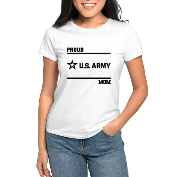 CafePress - Proud Army Mom Black T Shirt - Women's Classic T-Shirt