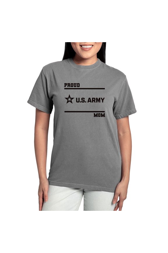 - Proud Army Mom Black T Shirt - Womens Comfort Colors® Shirt