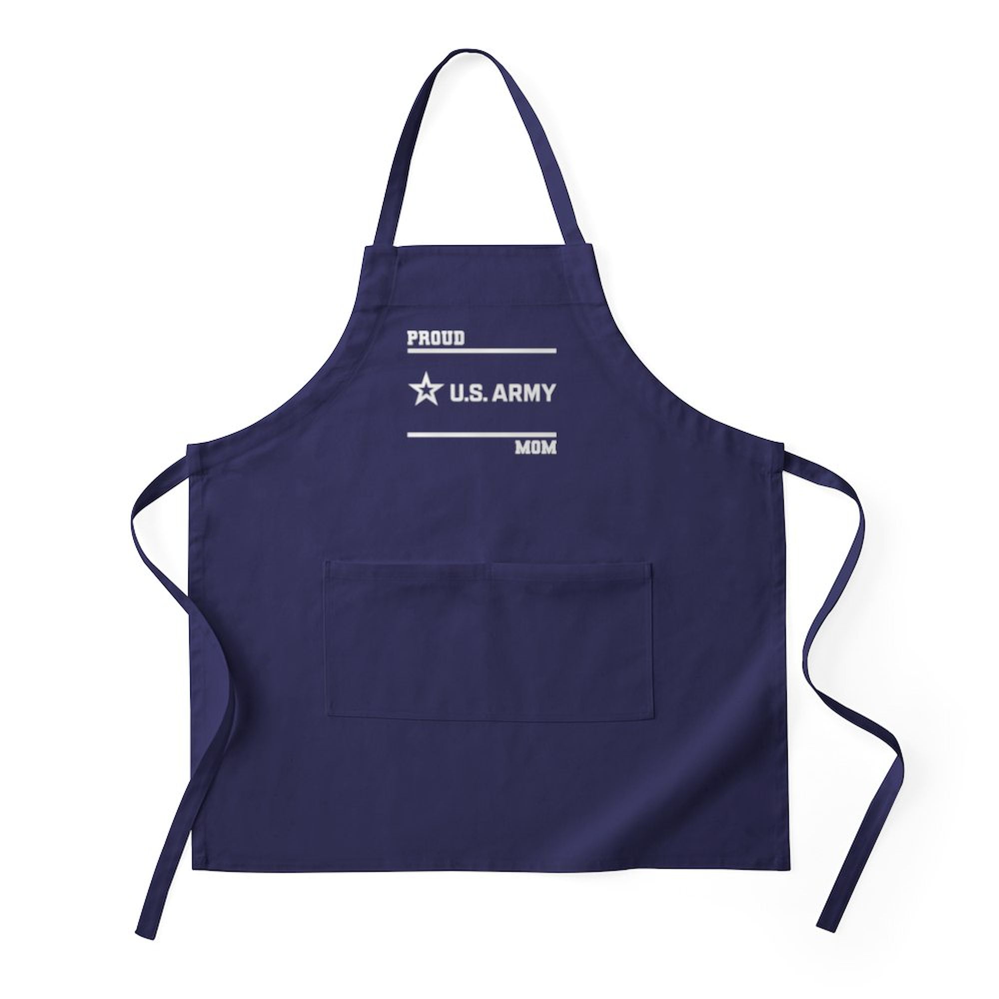 CafePress - Proud Army Mom White - Kitchen Apron with Pockets, Grilling Apron, Baking Apron