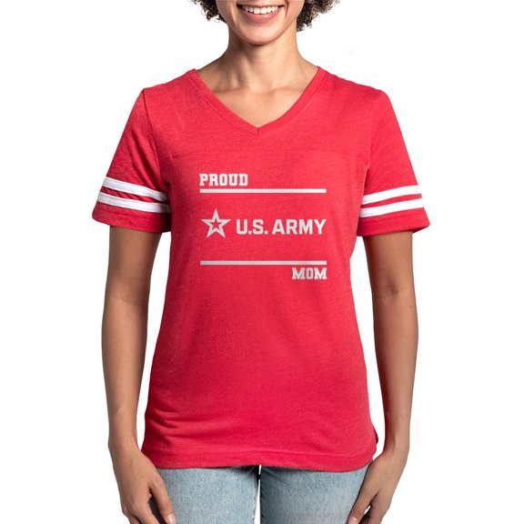 CafePress - Proud Army Mom White T Shirt - Womens Football Shirt