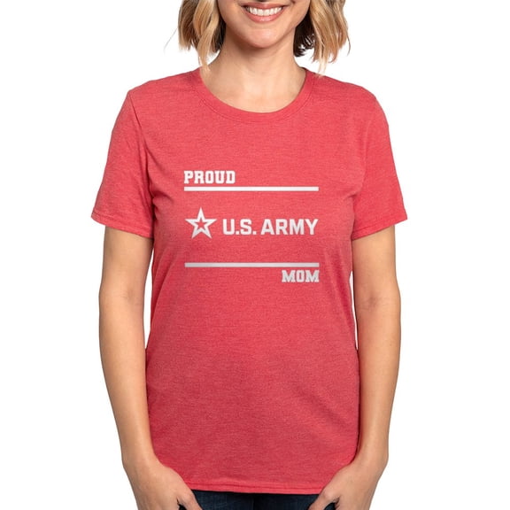 CafePress - Proud Army Mom White T Shirt - Womens Tri-blend T-Shirt