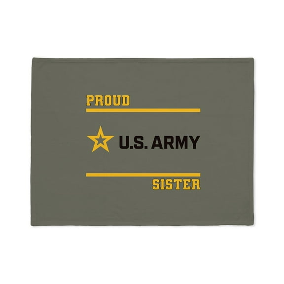 CafePress - Proud Army Sister Black And Gold - Soft Fleece Throw Stadium Blanket, 30"x40"