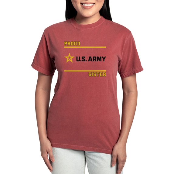 CafePress - Proud Army Sister Black And Gold T Shirt - Womens Comfort Colors® Shirt