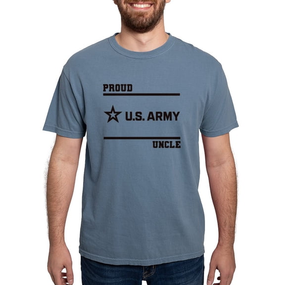 CafePress - Proud Army Uncle Black T Shirt - Mens Comfort Colors Shirt