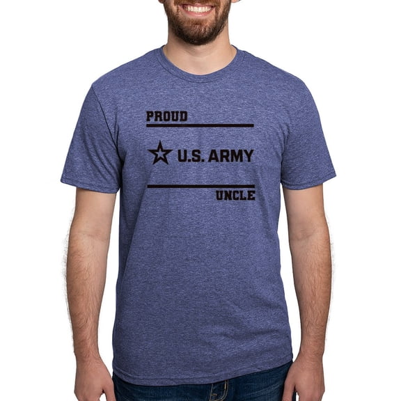CafePress - Proud Army Uncle Black T Shirt - Mens Tri-blend T-Shirt