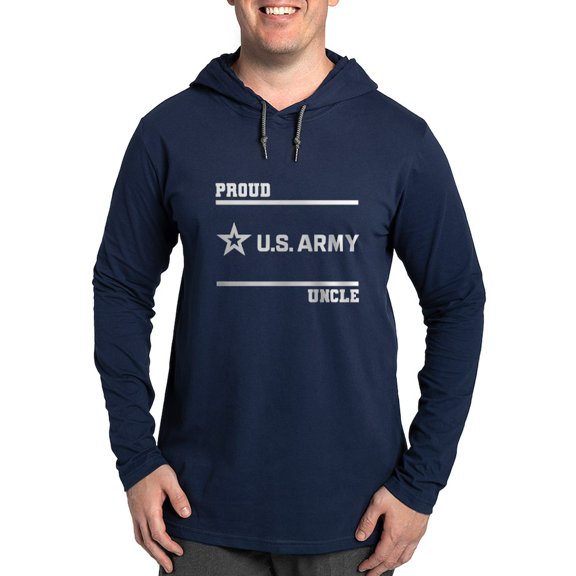 CafePress - Proud Army Uncle White Long Sleeve T Shirt - Mens Hooded Shirt