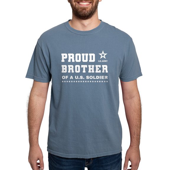 CafePress - Proud Brother Of A Soldier White T Shirt - Mens Comfort Colors Shirt