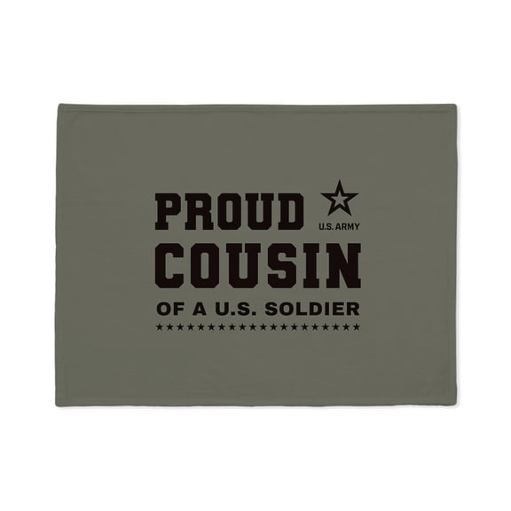 CafePress - Proud Cousin Of A Soldier Black - Soft Fleece Throw Stadium Blanket, 30"x40"