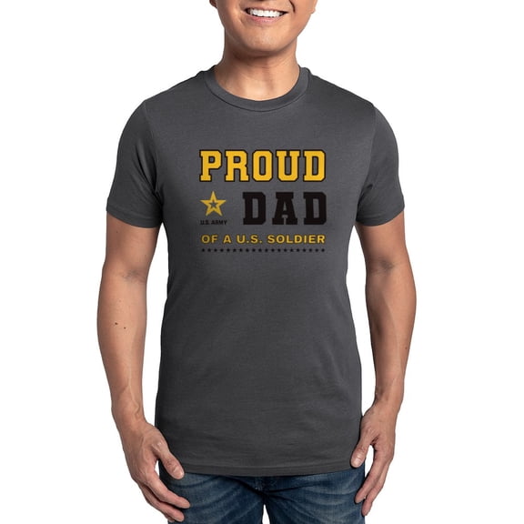 CafePress - Proud Dad Of A Soldier Black And Gold Men's Eco Sport T Shirt - Men's Dark Eco Sport T-Shirt