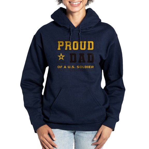 CafePress - Proud Dad Of A Soldier Black And Gold Sweatshirt - Pullover Hoodie, Classic & Comfortable Hooded Sweatshirt