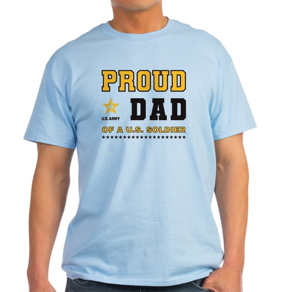 CafePress - Proud Dad Of A Soldier Black And Gold T Shirt - Men's Classic Graphic T-Shirt