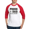 thumbnail image 1 of CafePress - Proud Dad Of A Soldier Black Baseball Jersey - Cotton Baseball Jersey, 3/4 Raglan Sleeve Shirt, 1 of 4