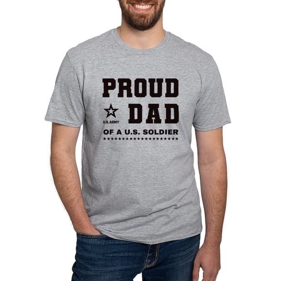 CafePress - Proud Dad Of A Soldier Black T Shirt - Fitted T-Shirt, Vintage Fit Soft Cotton Tee