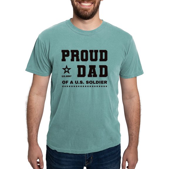 CafePress - Proud Dad Of A Soldier Black T Shirt - Mens Comfort Colors Shirt