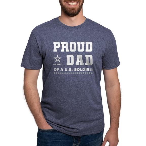 CafePress - Proud Dad Of A Soldier White T Shirt - Mens Tri-blend T-Shirt