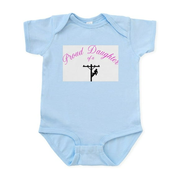 CafePress - Proud Daughter Of A Lineman Infant Bodysuit - Baby Light Bodysuit, Size Newborn - 24 Months