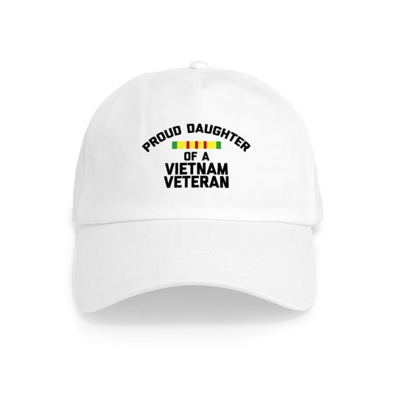 CafePress - Proud Daughter Of A Vietnam Veteran Cap - Adjustable 100% Brushed Unisex Casual Cotton Baseball Cap, Beige, 1
