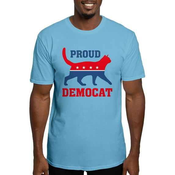 CafePress - Proud Democat Fitted T Shirt - Fitted T-Shirt, Vintage Fit Soft Cotton Tee