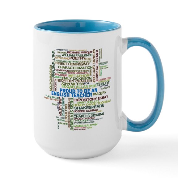 CafePress - Proud English Teacher Ceramic Mug - 15 oz Ceramic Large White Novelty Mug