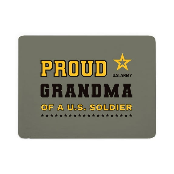 CafePress - Proud Grandma Of A Soldier Black And Gold - Large Sherpa Fleece Throw Blanket 80" x 60"