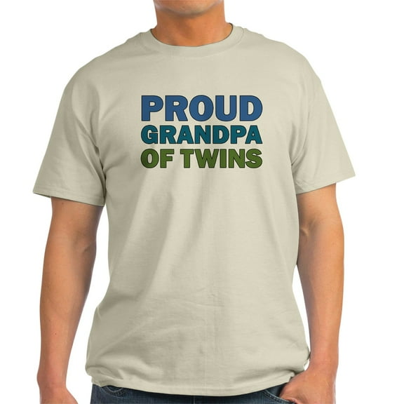 CafePress - Proud Grandpa Of Twins Light T Shirt - Men's Classic Graphic T-Shirt