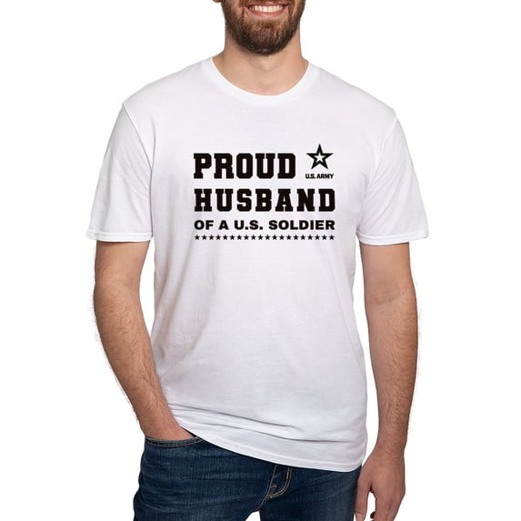 CafePress - Proud Husband Of A Soldier Black T Shirt - Fitted T-Shirt, Vintage Fit Soft Cotton Tee