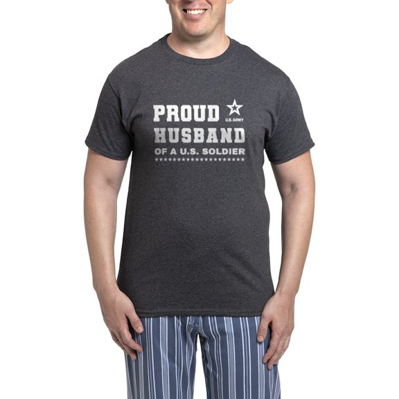 CafePress - Proud Husband Of A Soldier White - Men's Loose Fit, Cotton - 2 Piece Pajama Set