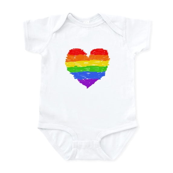 CafePress - Proud Love Infant Creeper - Baby Light Bodysuit, Size Newborn - 24 Months
