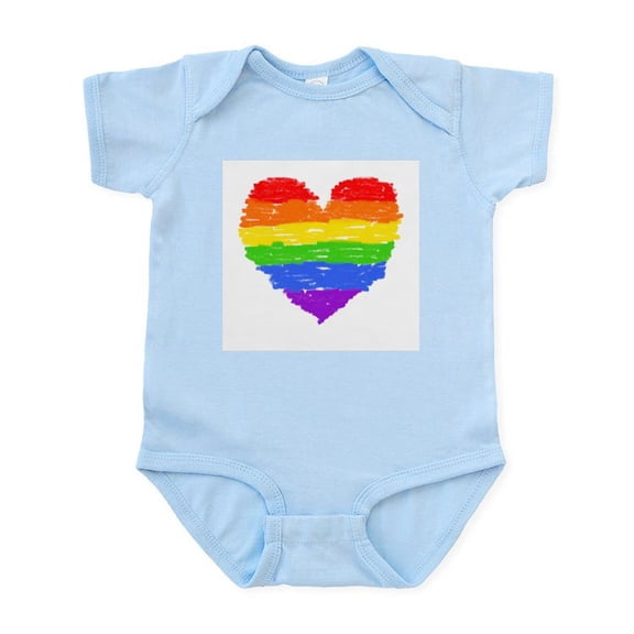 CafePress - Proud Love Infant Creeper - Baby Light Bodysuit, Size Newborn - 24 Months