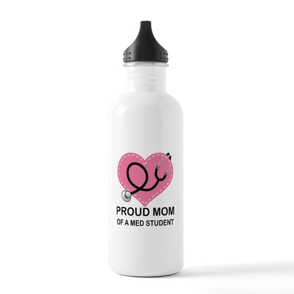 CafePress - Proud Mom Of A Med Student Stainless Water Bottle - Stainless Steel Water Bottle, Sports Bottle, 1.0L