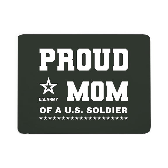 CafePress - Proud Mom Of A Soldier White - Large Sherpa Fleece Throw Blanket 80" x 60"