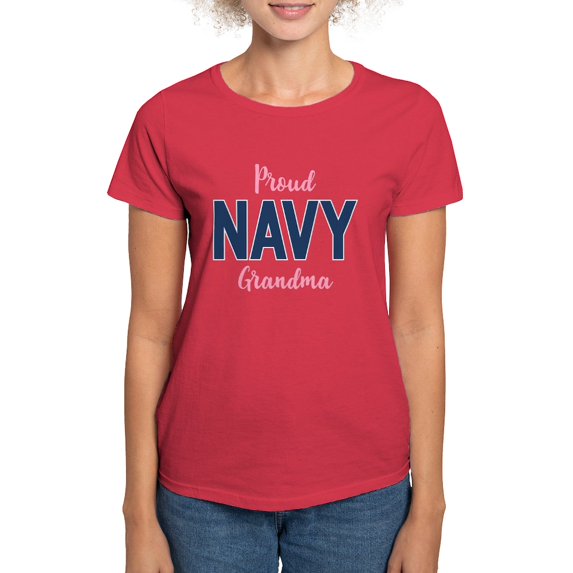 CafePress - Proud Navy Grandma Women's Dark T Shirt - Women's Traditional Fit Dark T-Shirt