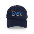 thumbnail image 1 of CafePress - Proud Navy Wife Cap - Adjustable 100% Brushed Unisex Casual Cotton Baseball Cap, Beige, 1, 1 of 2