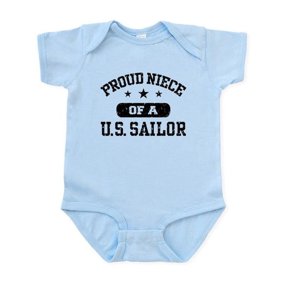 CafePress - Proud Niece Of A US Sailor Infant Bodysuit - Baby Light Bodysuit, Size Newborn - 24 Months