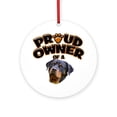 thumbnail image 1 of CafePress - Proud Owner Of A Rottweiler 2 -  Round Wood Ornament 4", 1 of 2