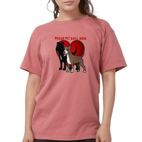 CafePress - Proud Pit Bull Mom T Shirt - Womens Comfort Colors® Shirt